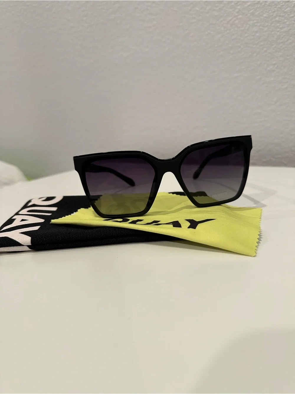 Quay Australia Level Up Polarized Black Sunglasses